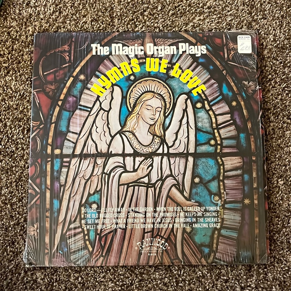 The Magic Organ Plays Hymns We Love; old record in case